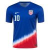 Original Fußballtrikot USA Pulisic 10 Auswärtstrikot 2024 Für Herren